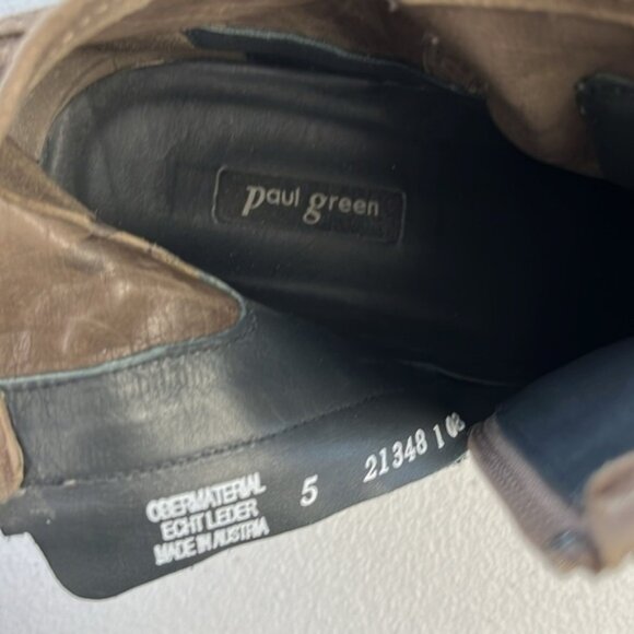 Paul Green Boston Bootie 7.5 Brown Suede Mineral Nubeck Leather Low Heel Shoe - Picture 8 of 12